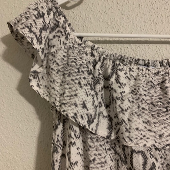 Blue Islnd Cheetah Leopard Animal Print Off the Shoulder Dress Size M - Picture 4 of 11